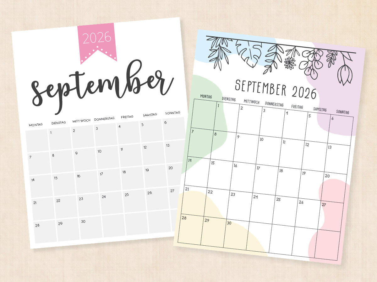 september 2026 kalender pdf