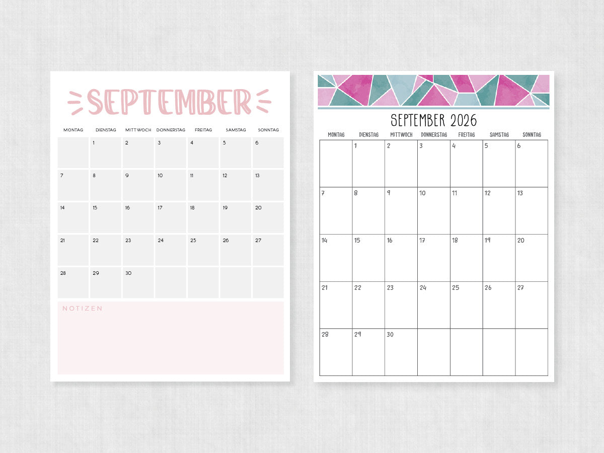 september 2026 kalender zum ausdrucken
