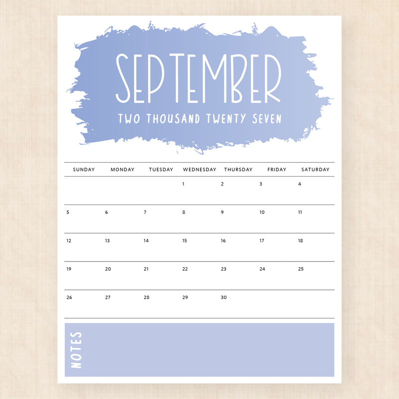 september 2027 calendar vivid vision