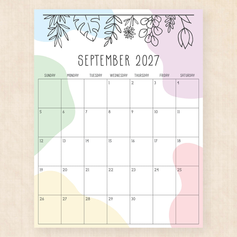 september 2027 calendar radiant rhapsody