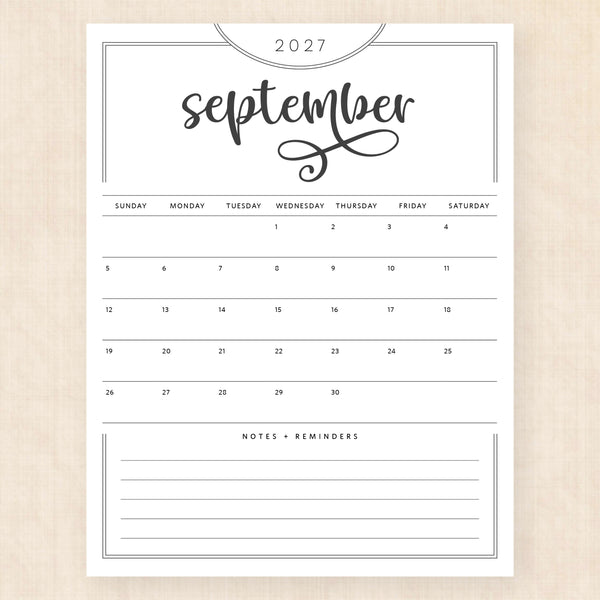 september 2027 calendar flawless flourish