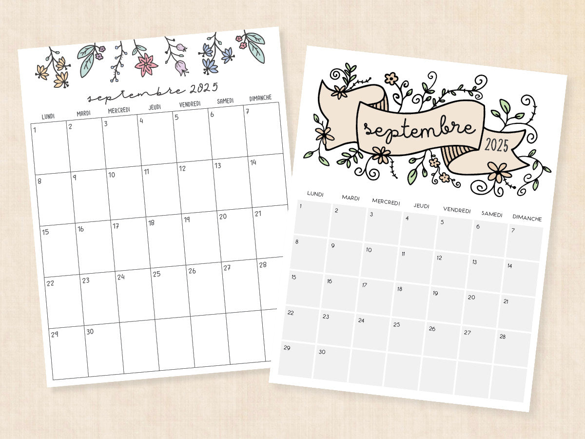 septembre 2025 calendrier pdf