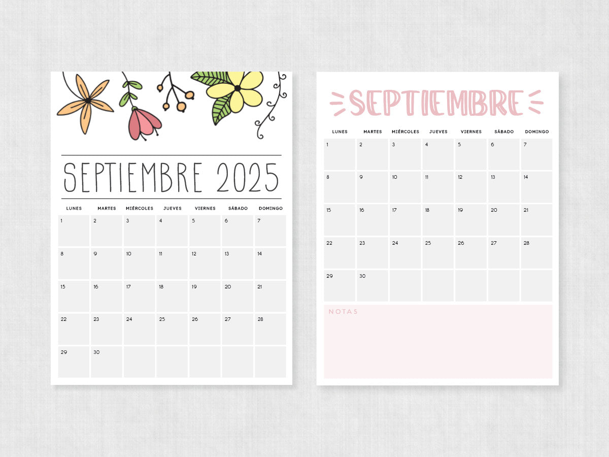 septiembre 2025 calendario para imprimir