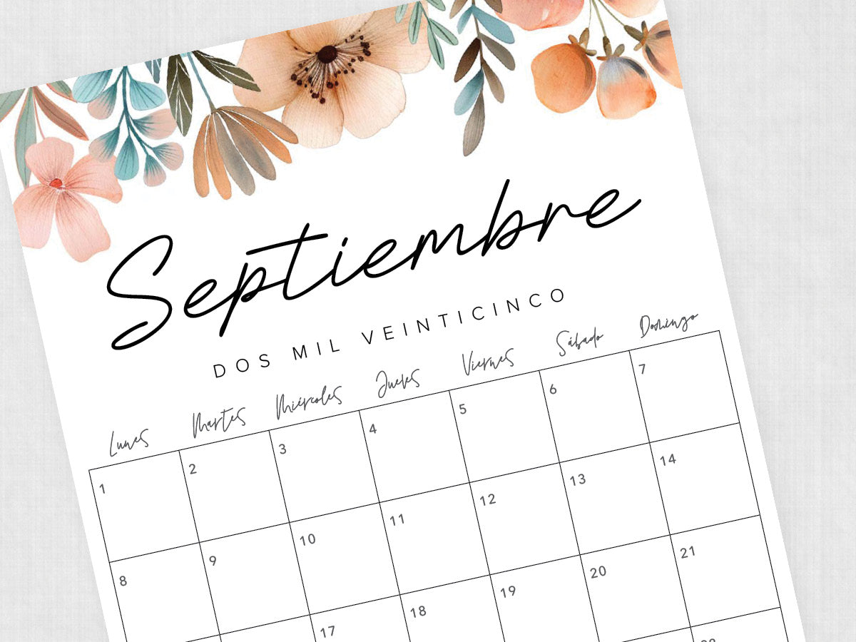 septiembre 2025 calendario plantilla