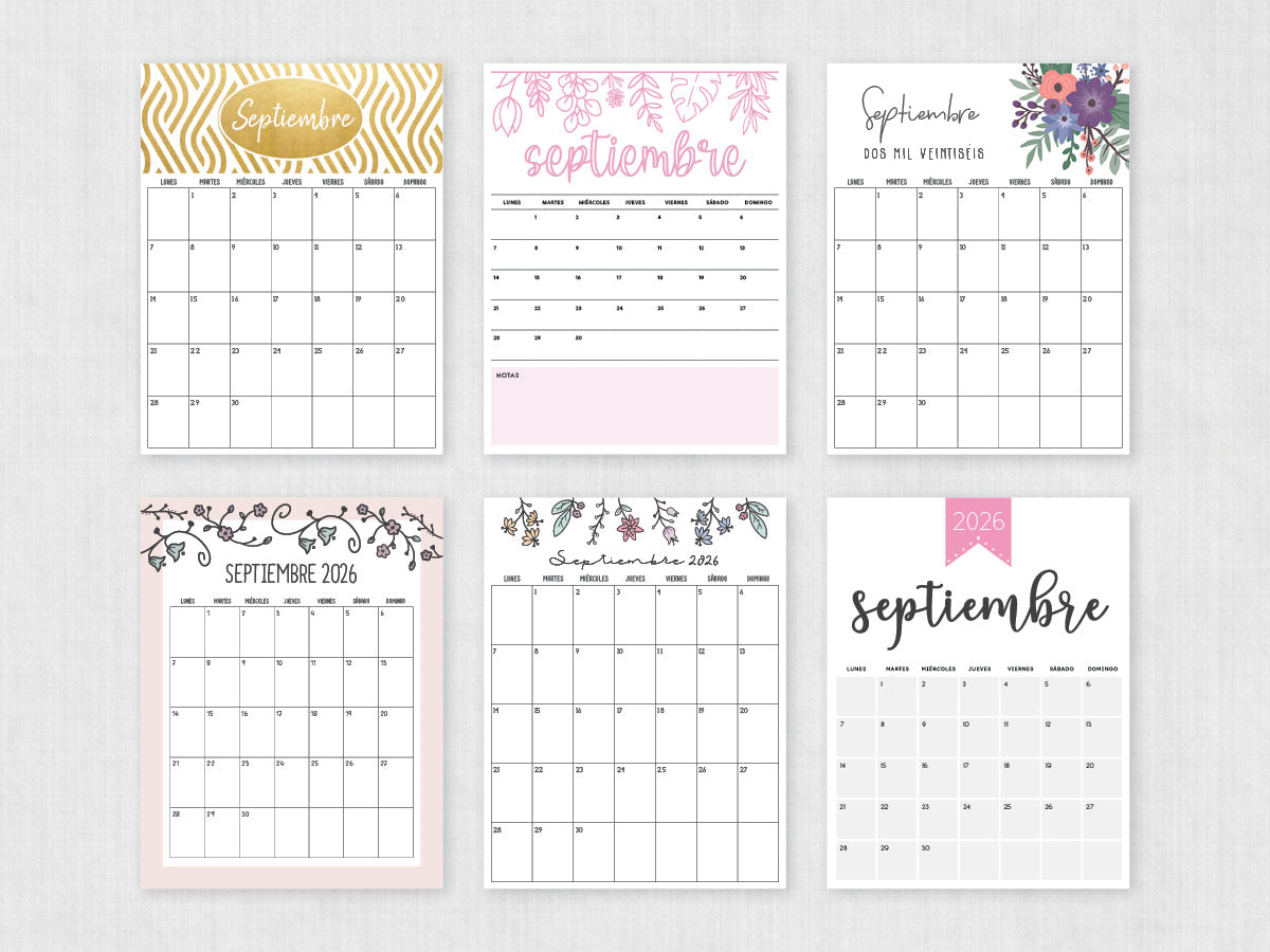 septiembre 2026 calendario imprimible
