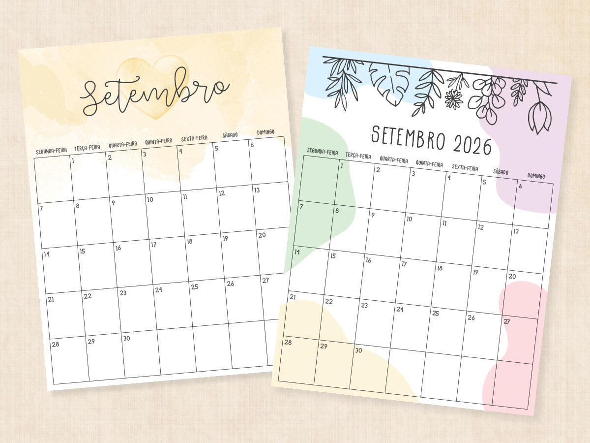 setembro 2026 calendário para impressão