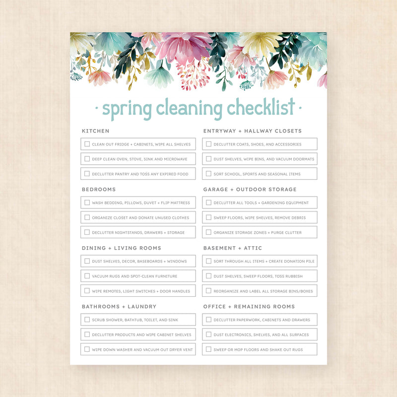 spring cleaning checklist
