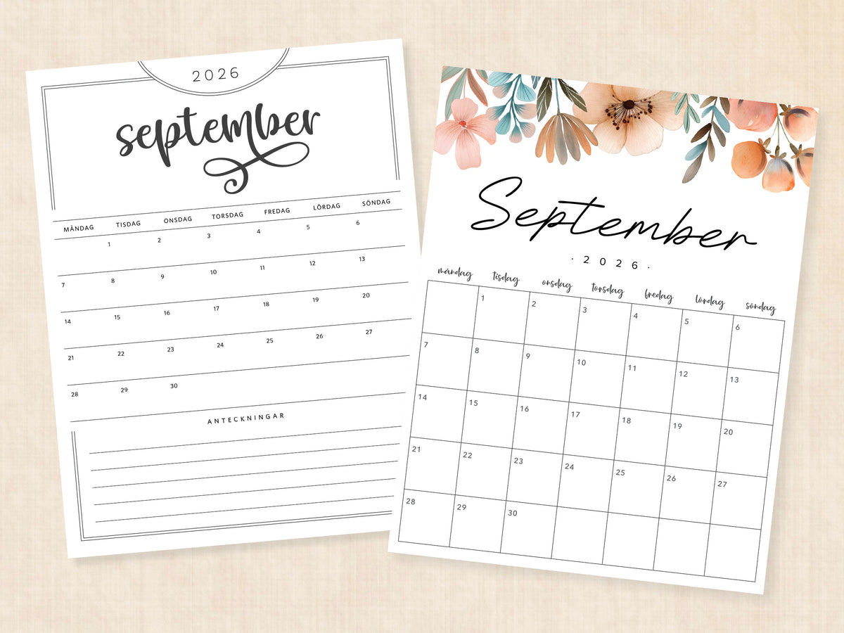 svensk kalender september 2026