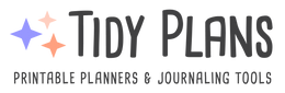 tidy plans · printable calendars, life planners and journaling tools