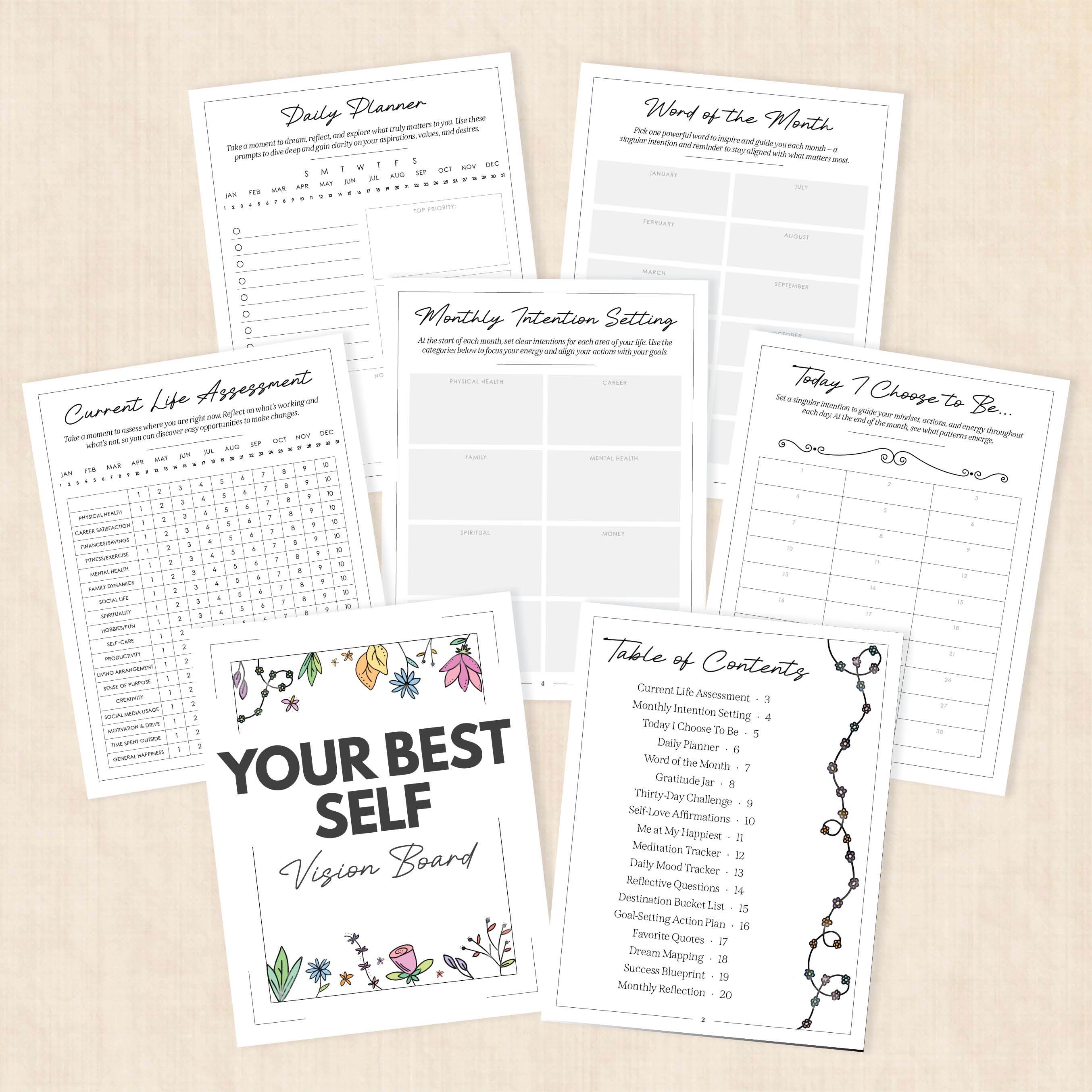 vision board template