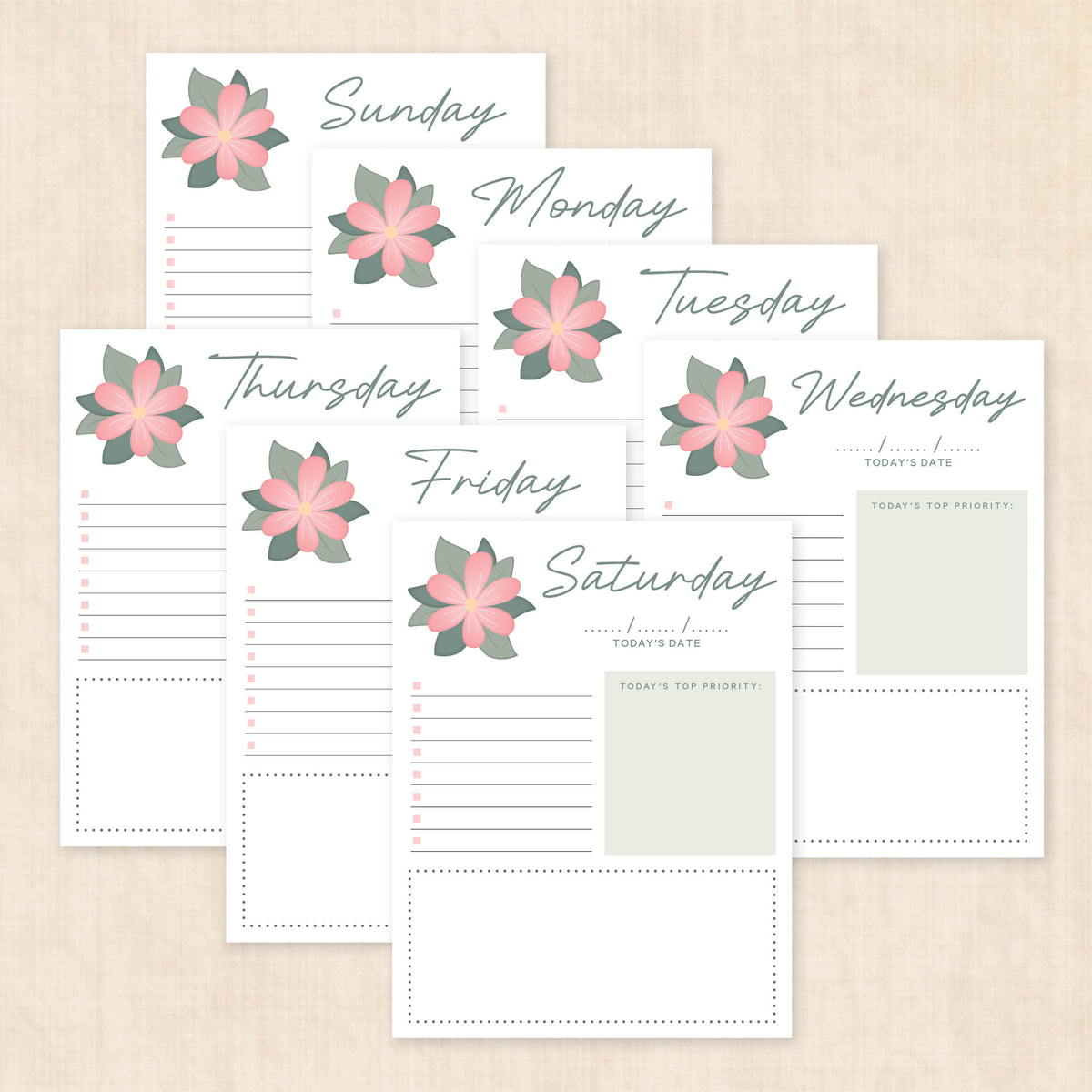 weekly planner PDF