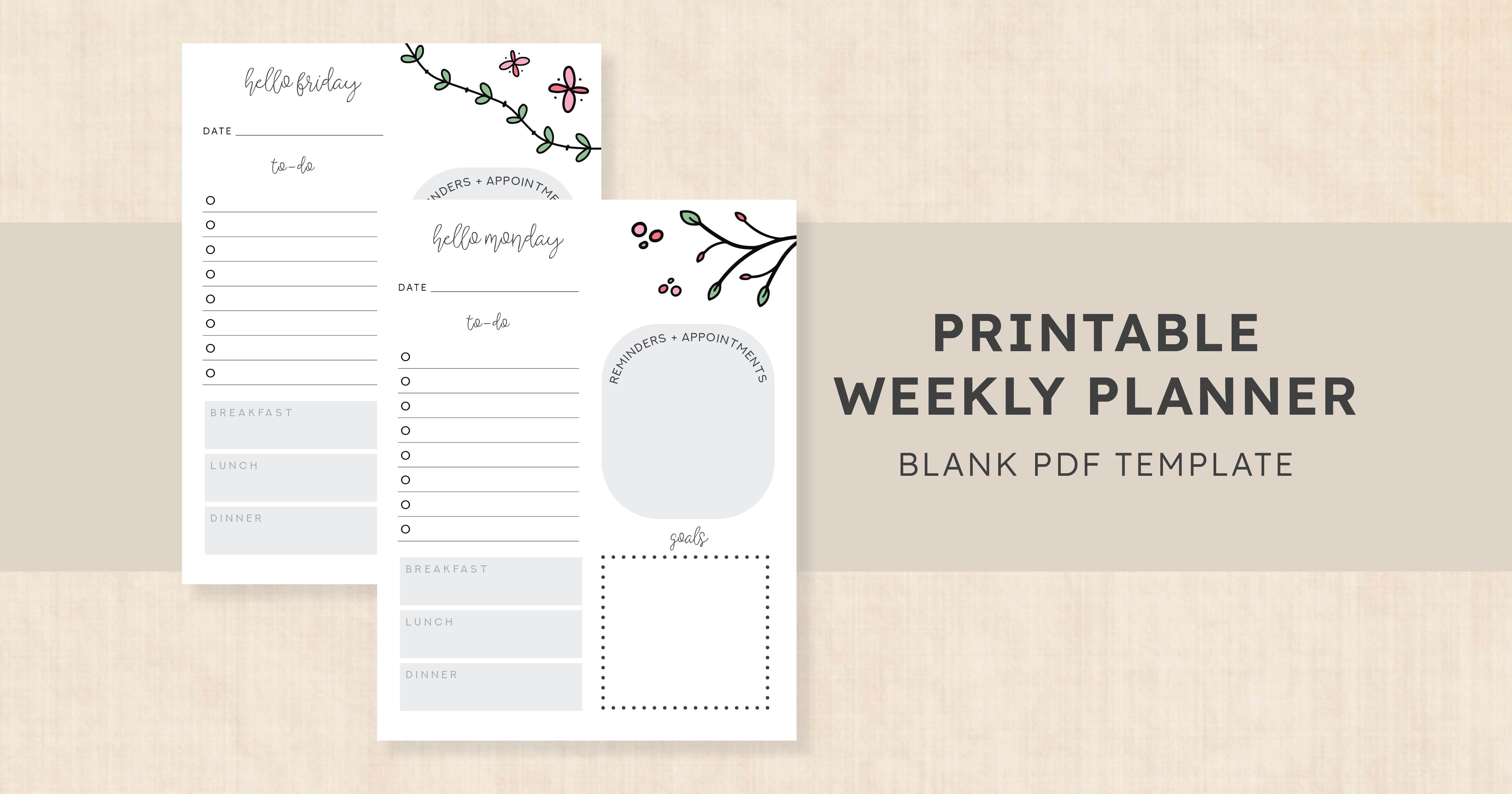 Week at a Glance · Fearless Flora
