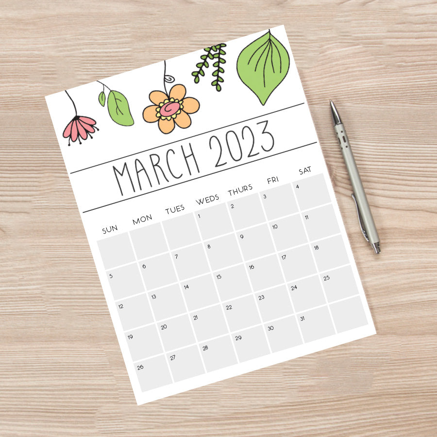 printable march 2023 calendar