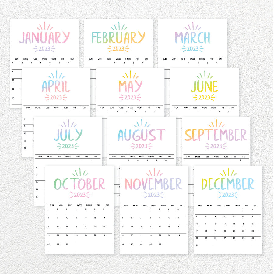 2023 printable calendar