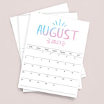 Load image into Gallery viewer, august 2023 printable calendar
