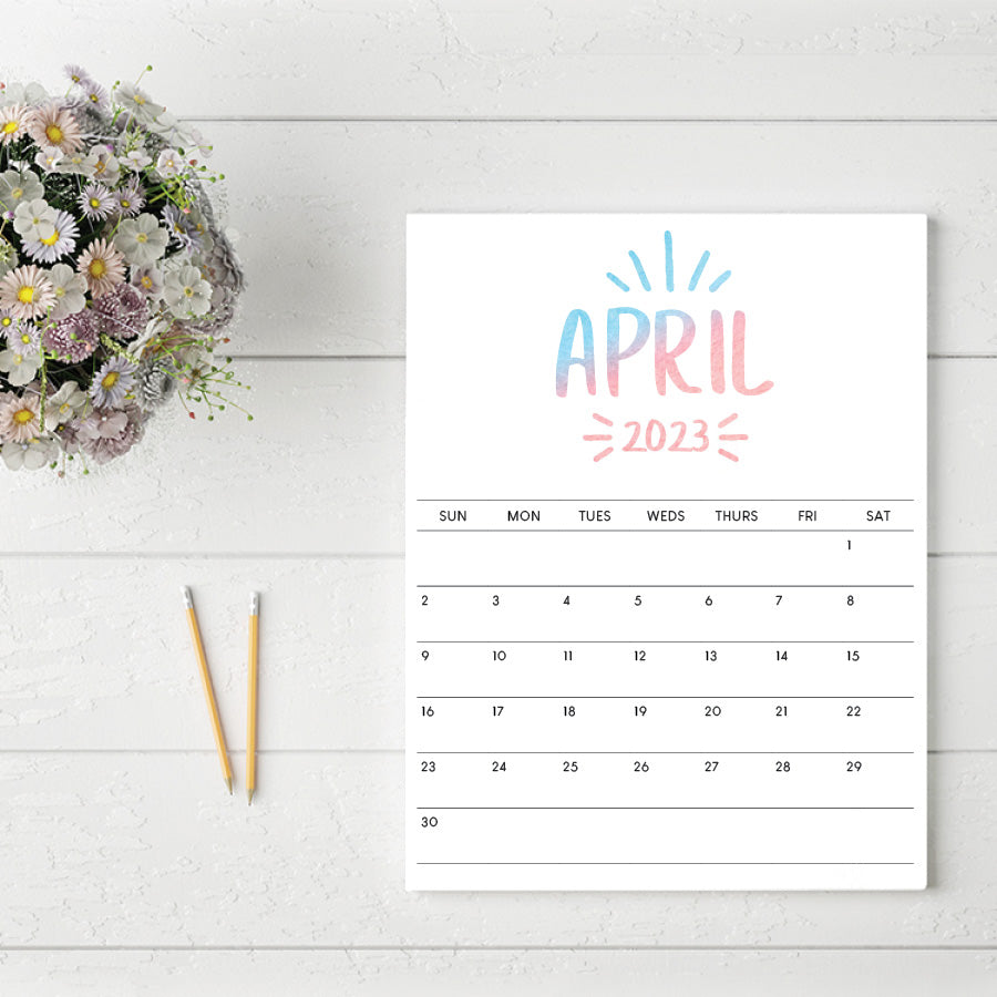 april 2023 printable calendar