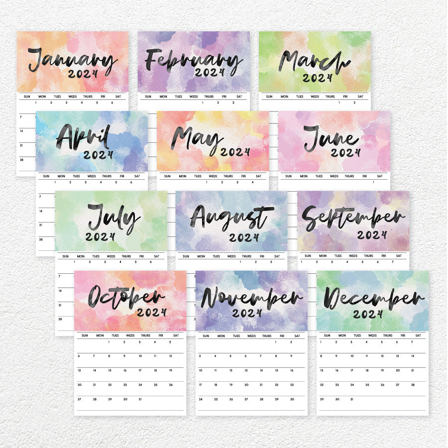 Printable 2024 Calendar · Tidy Plans