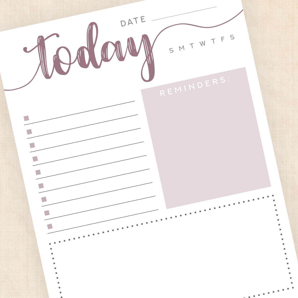 daily planner template