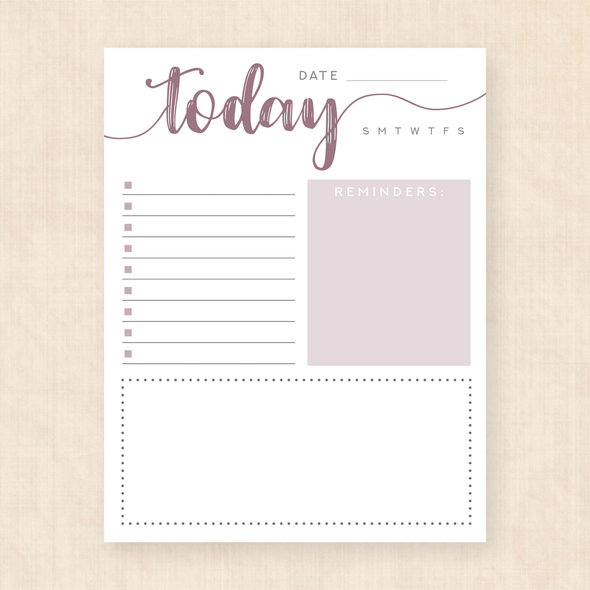 daily planner template
