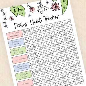 habit tracker printable