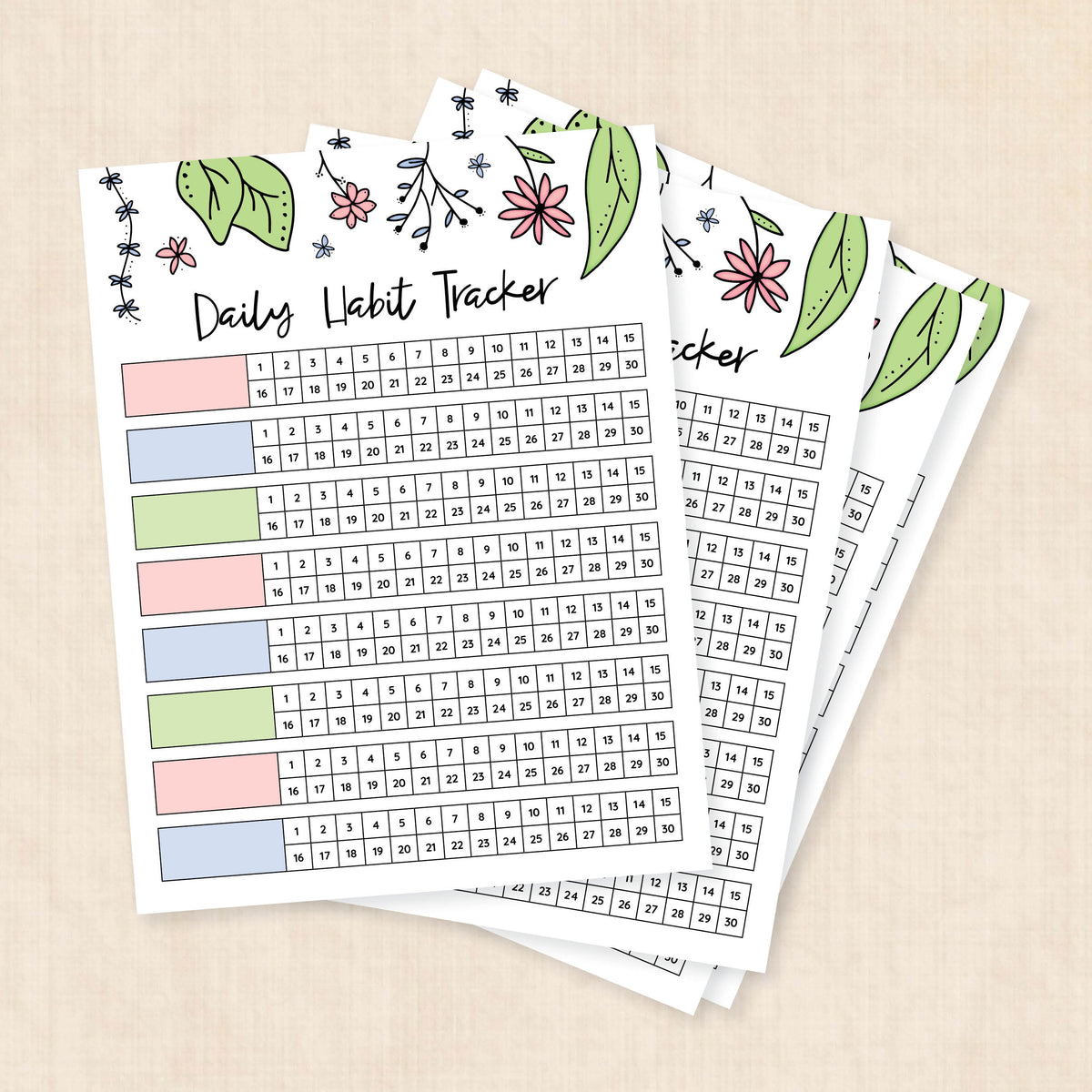 habit tracker printable