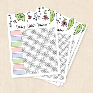 habit tracker printable