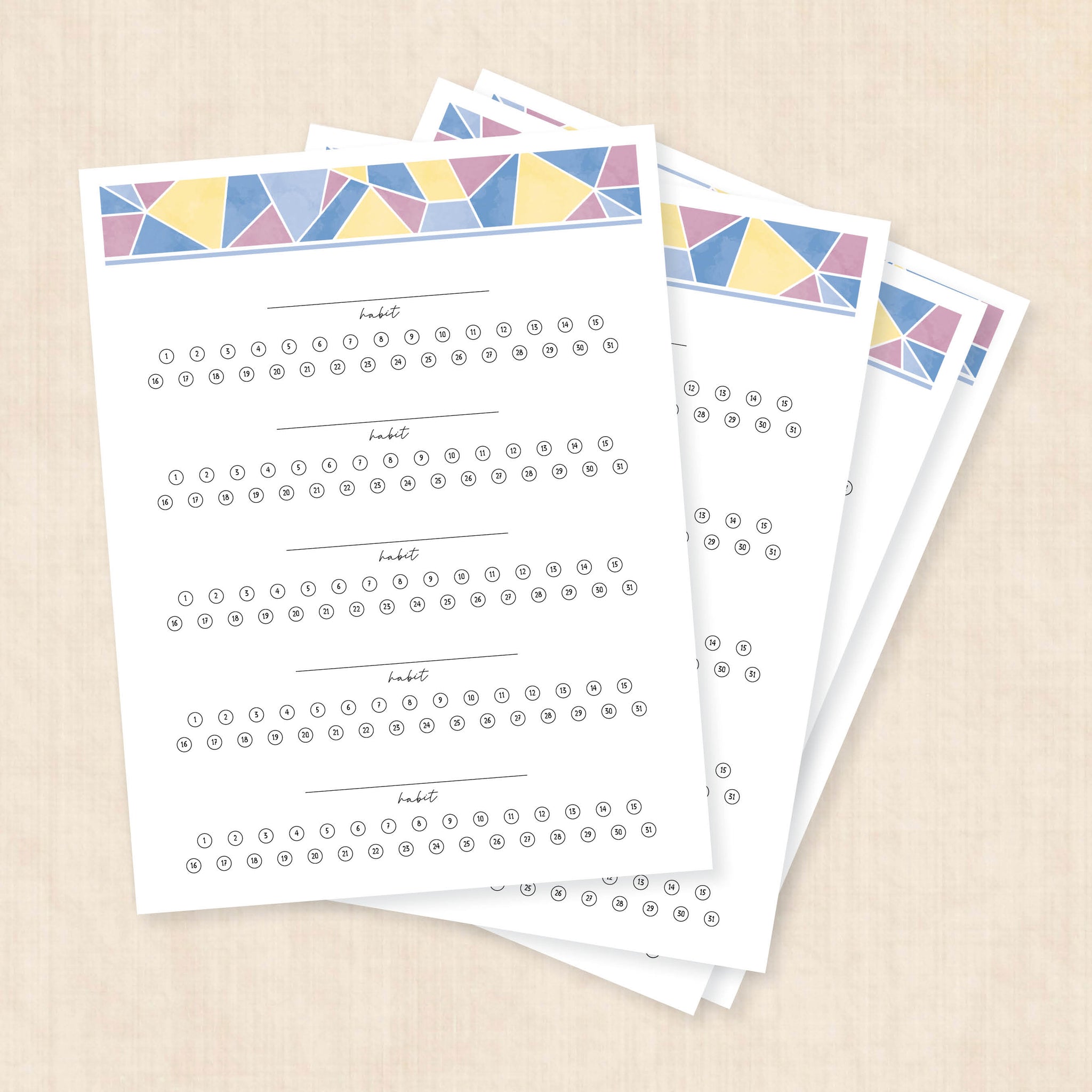 habit tracker printable