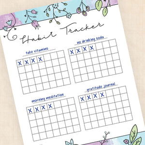 habit tracker printable