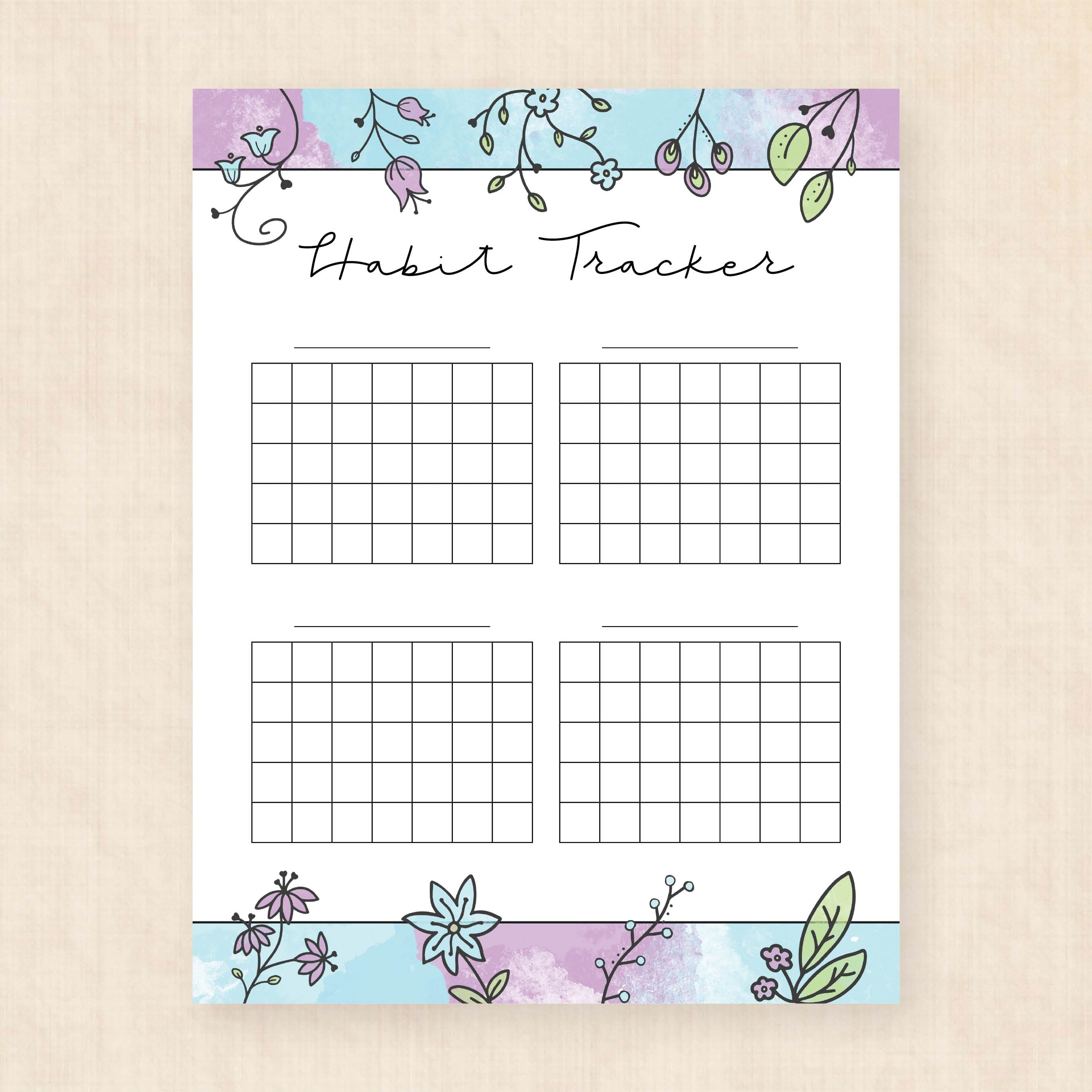 habit tracker printable