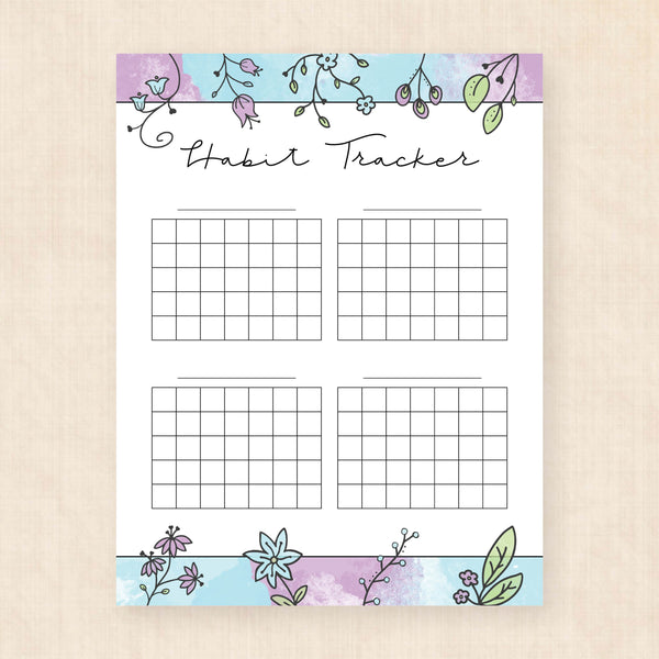 habit tracker printable