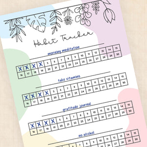 habit tracker printable
