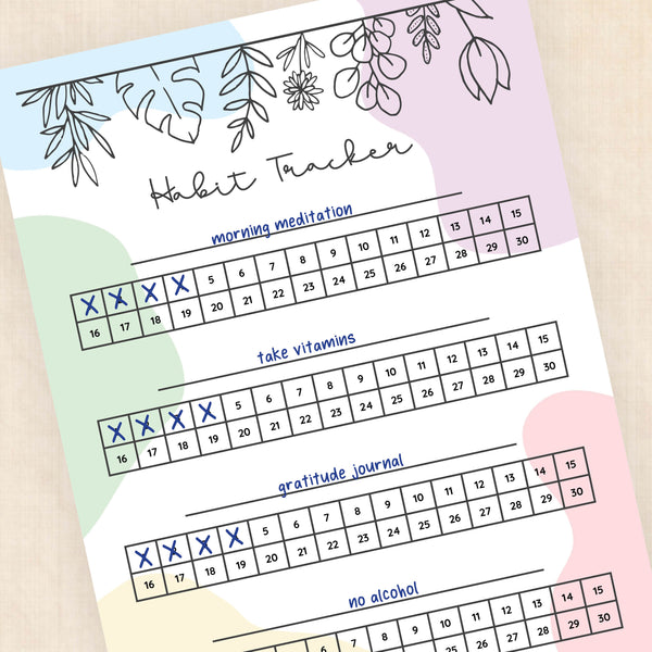 habit tracker printable