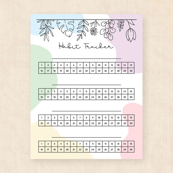 habit tracker printable