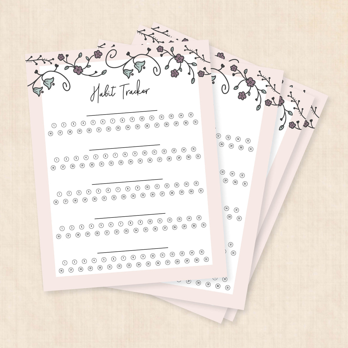 habit tracker printable