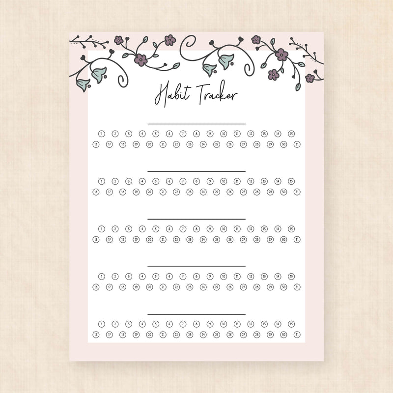 habit tracker printable