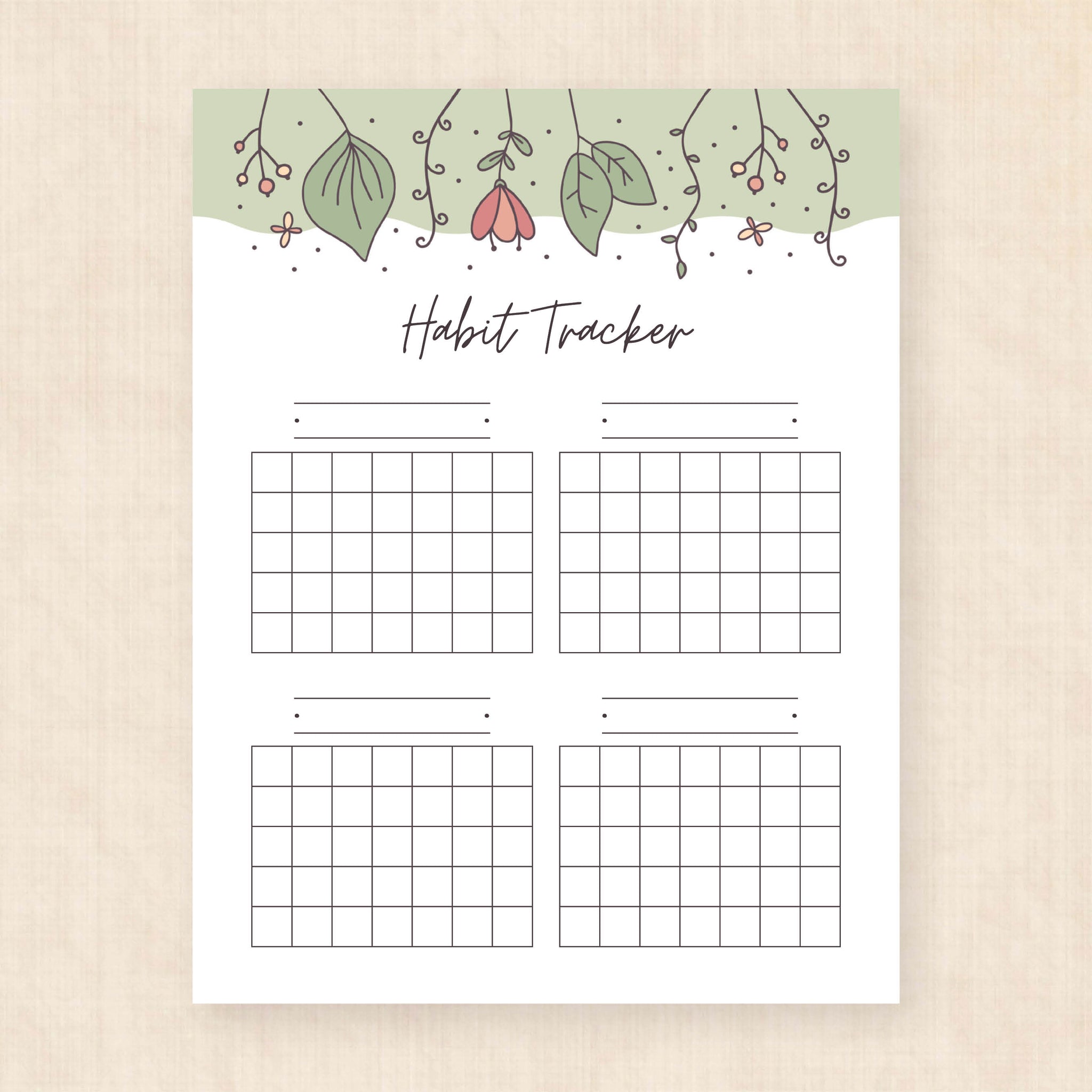 habit tracker template
