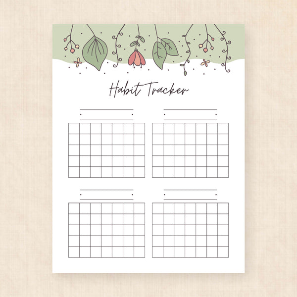 habit tracker template