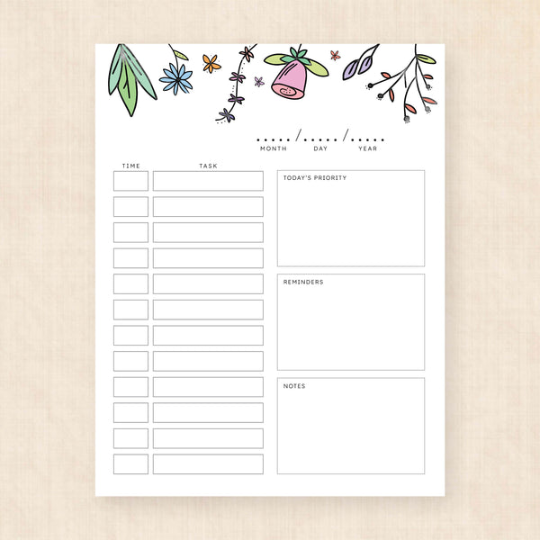 hourly schedule template