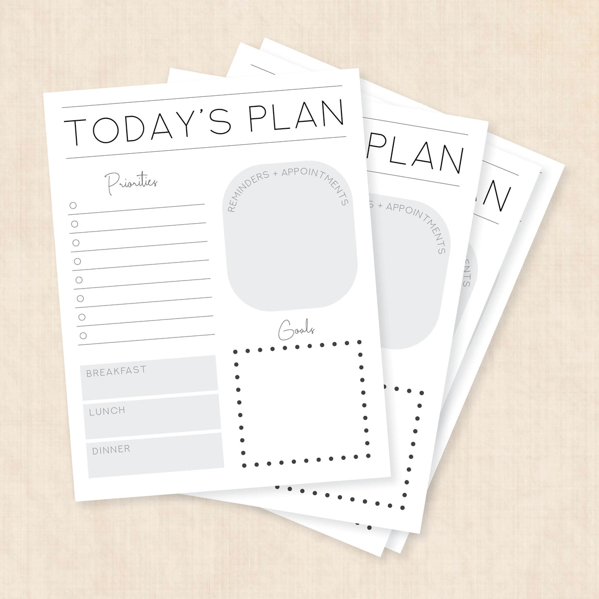 minimalist daily planner