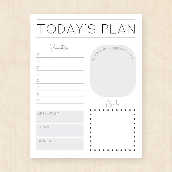 minimalist daily planner