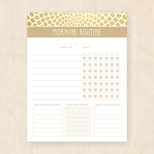 morning routine template