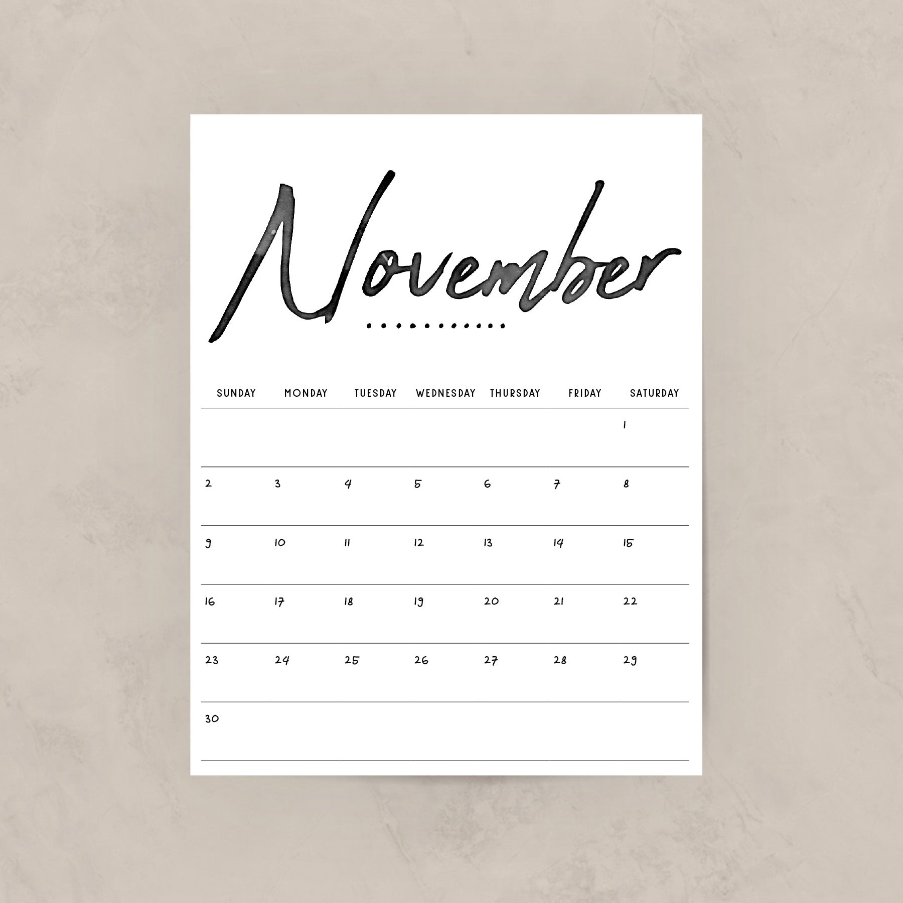 Printable Calendar