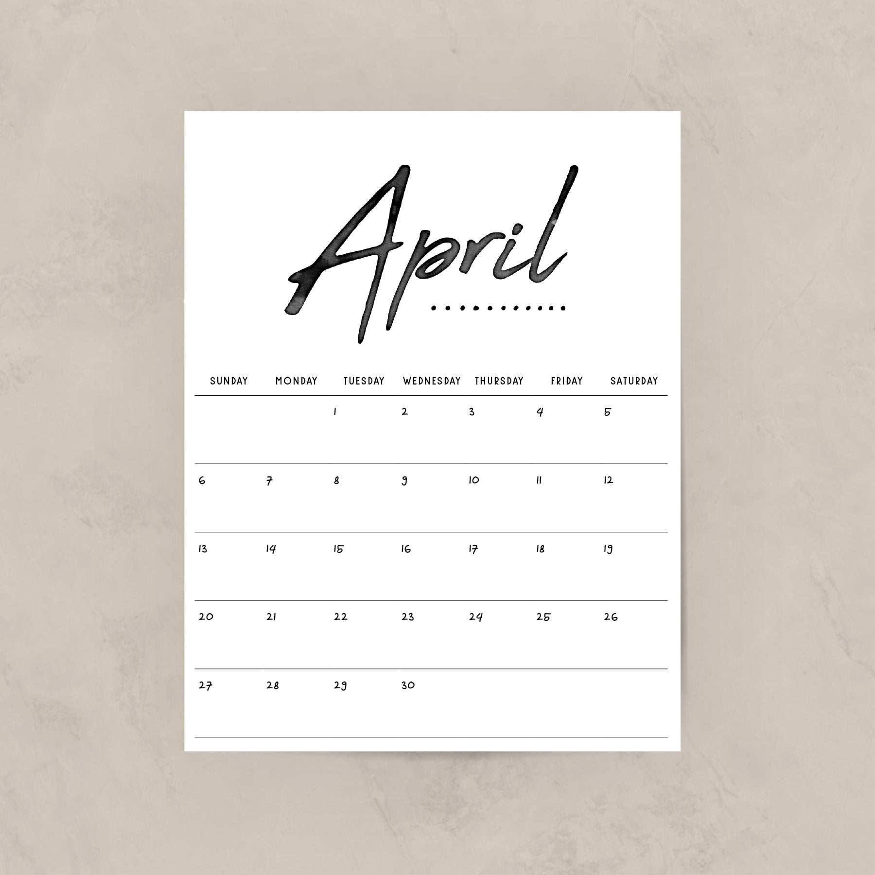 Printable Calendar