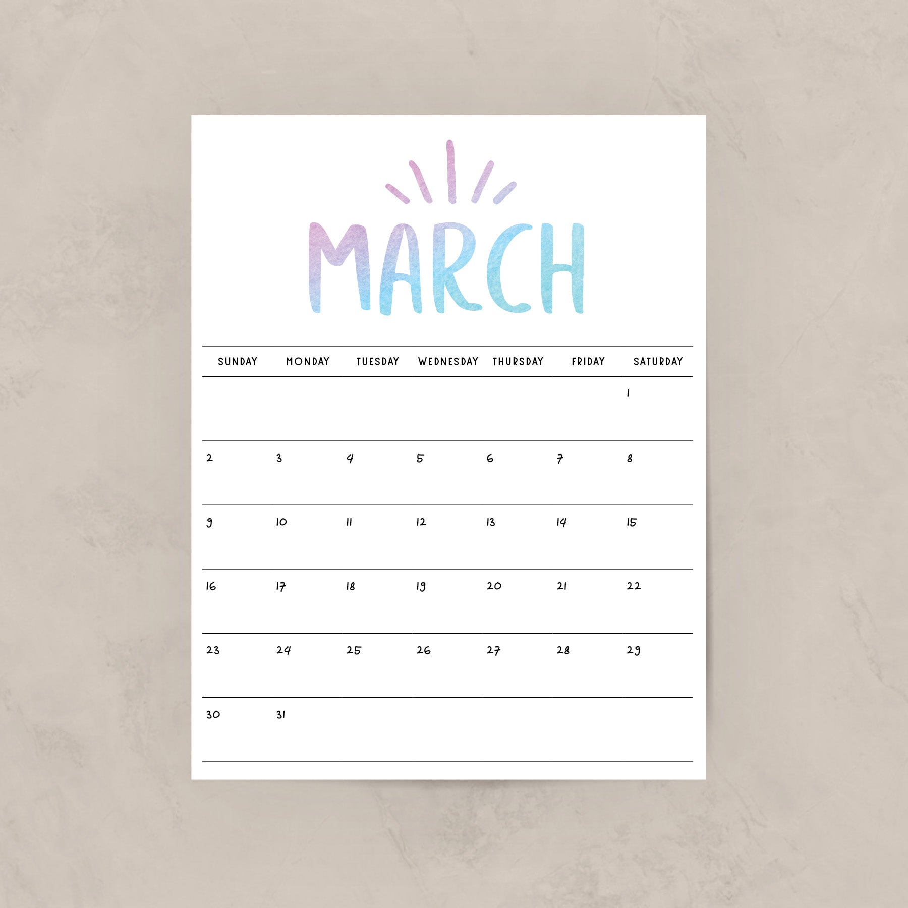 Printable Calendar