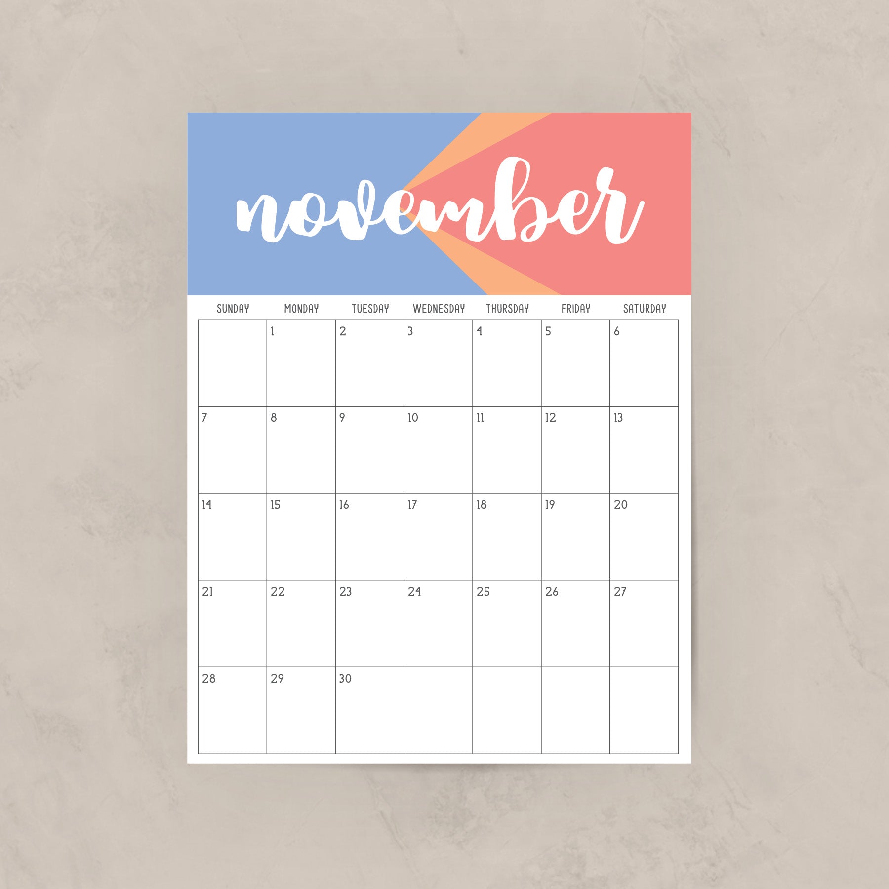 printable calendar