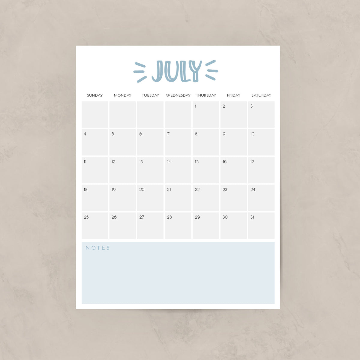 Printable Calendar