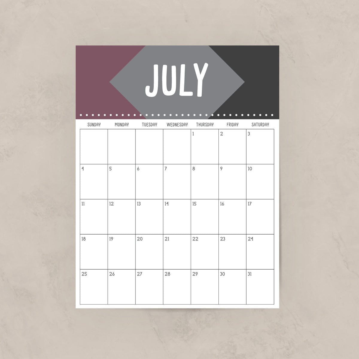 printable calendar