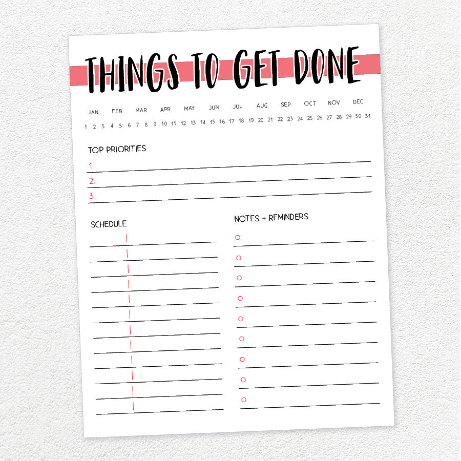 printable planner for productivity