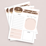 Load image into Gallery viewer, printable daily planner · cute stationery · another day, another donut

