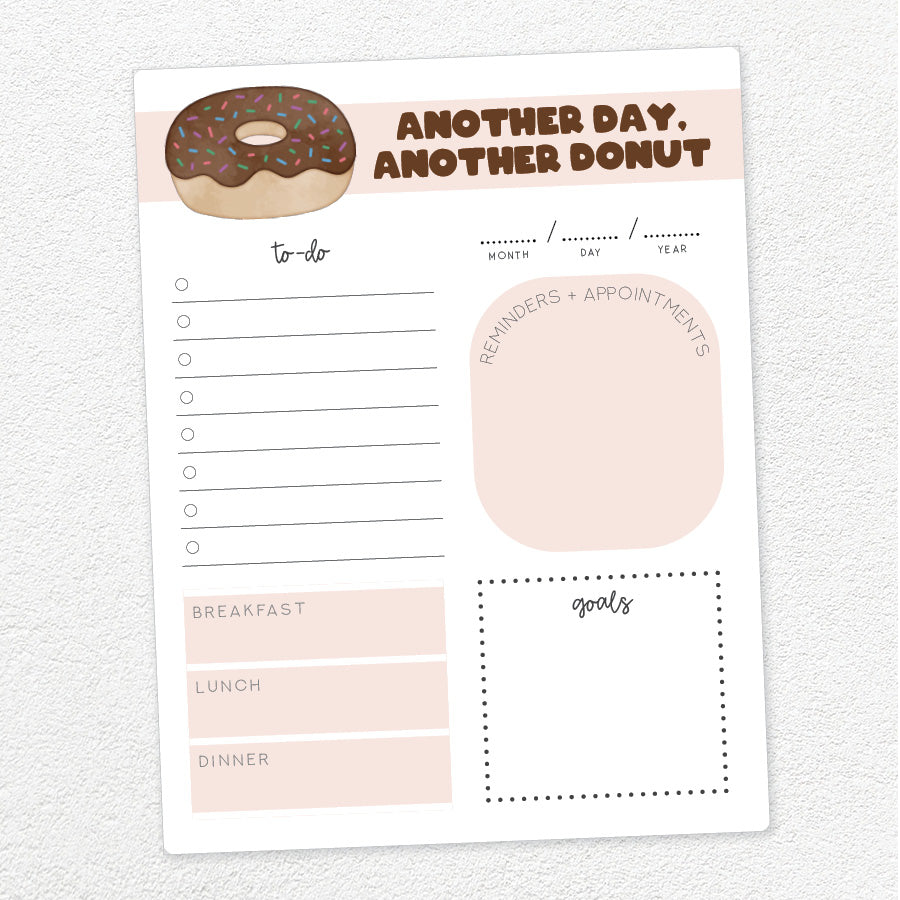 printable daily planner · cute stationery